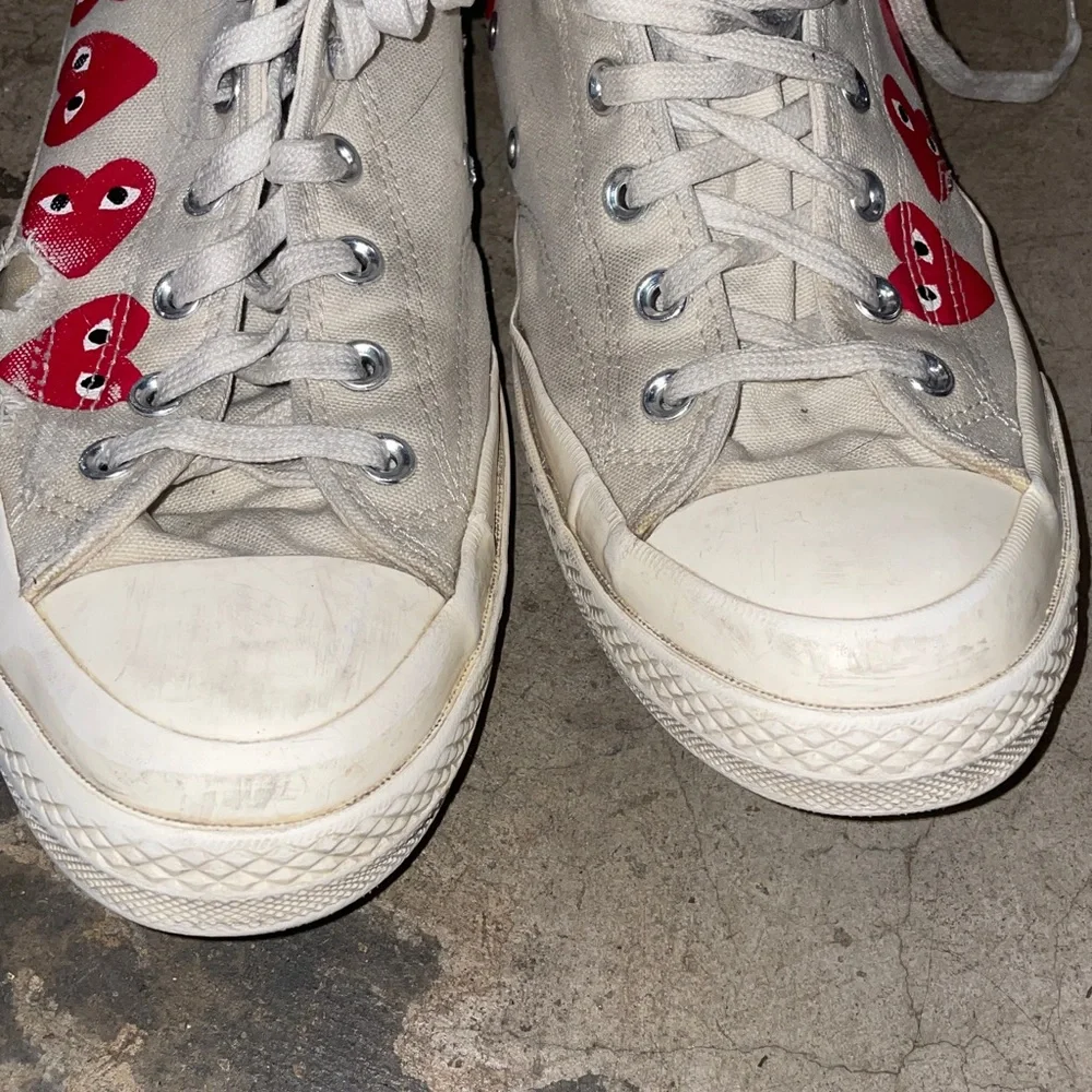 Converse Comme des Garçons men’s 11 hightop used Laceup red hearts ❤️ - Picture 9 of 9
